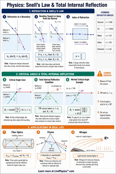 Snell's Law & Total Internal Reflection