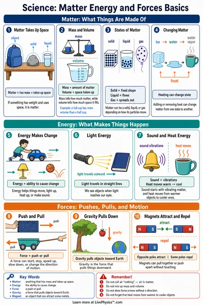 Matter Energy and Forces Basics