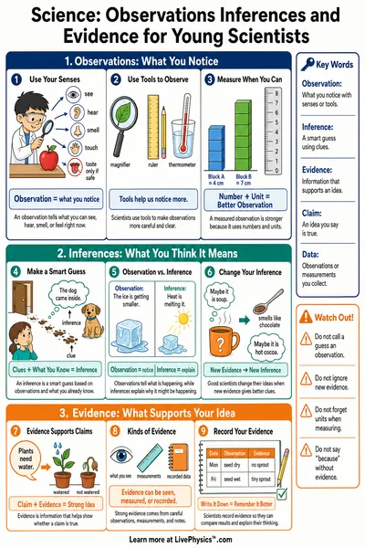 Observations Inferences and Evidence for Young Scientists