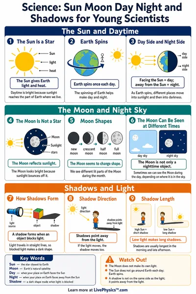 Sun Moon Day Night and Shadows for Young Scientists