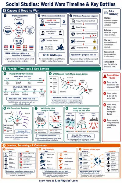 World Wars Timeline & Key Battles