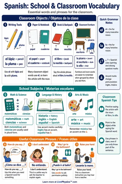 School & Classroom Vocabulary