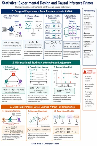 Experimental Design and Causal Inference Primer