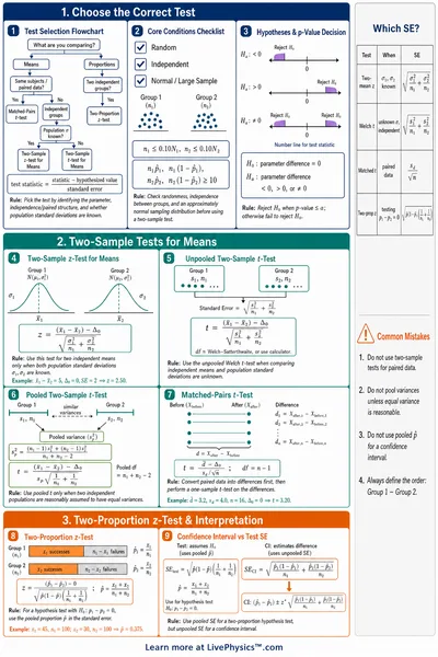 Two-Sample Tests (t-test, z-test)