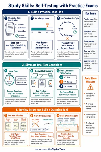 Self-Testing with Practice Exams