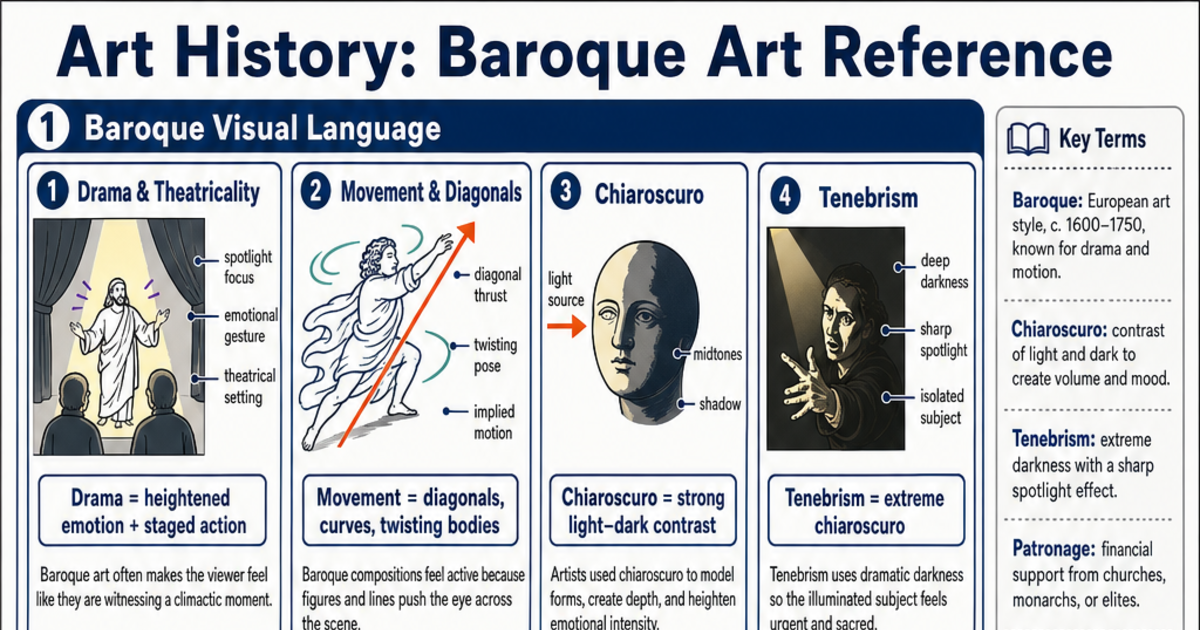 Baroque Art Reference Cheat Sheet | LivePhysics™