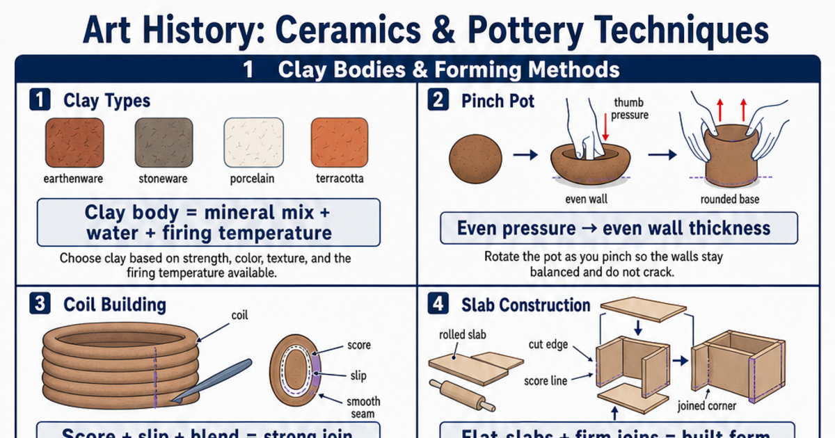 Ceramics &amp; Pottery Techniques Cheat Sheet | LivePhysics™
