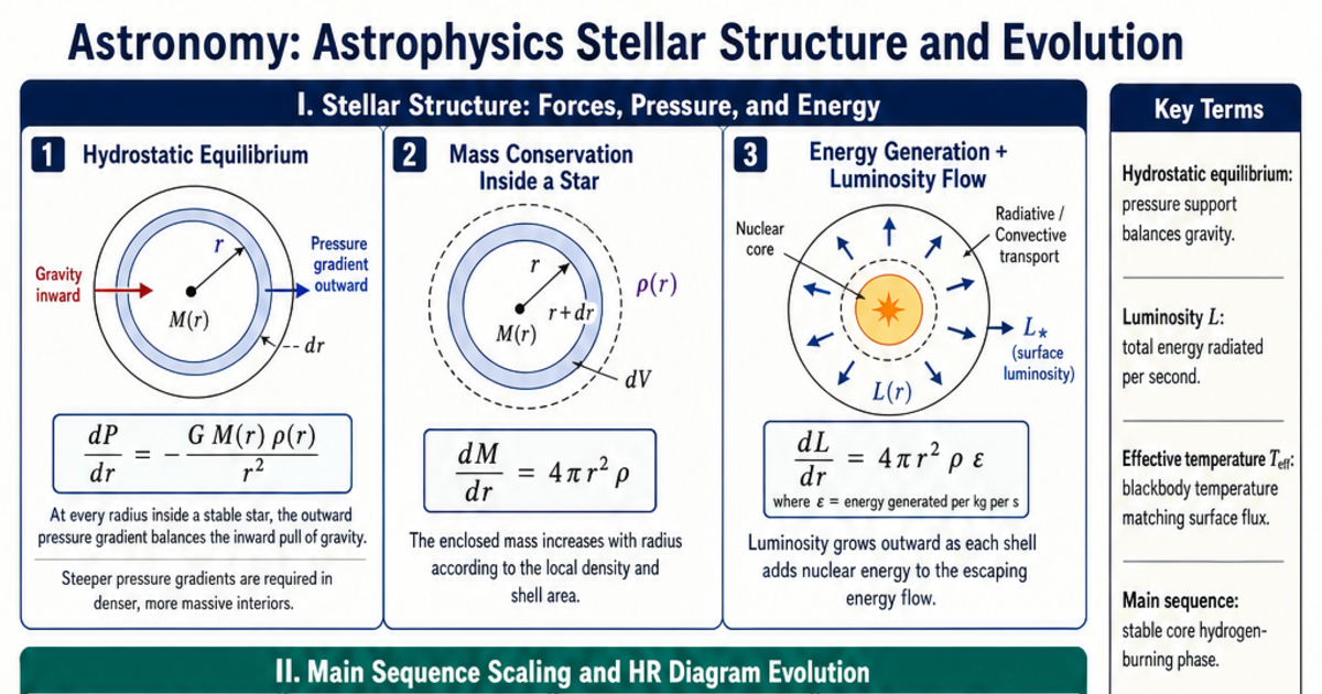 Astrophysics Stellar Structure and Evolution Cheat Sheet | LivePhysics™