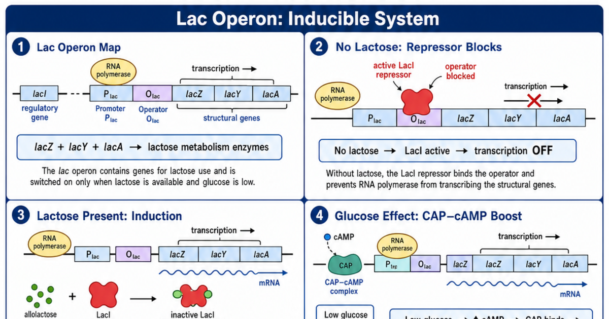Lac Operon and Trp Operon Comparison Cheat Sheet | LivePhysics™