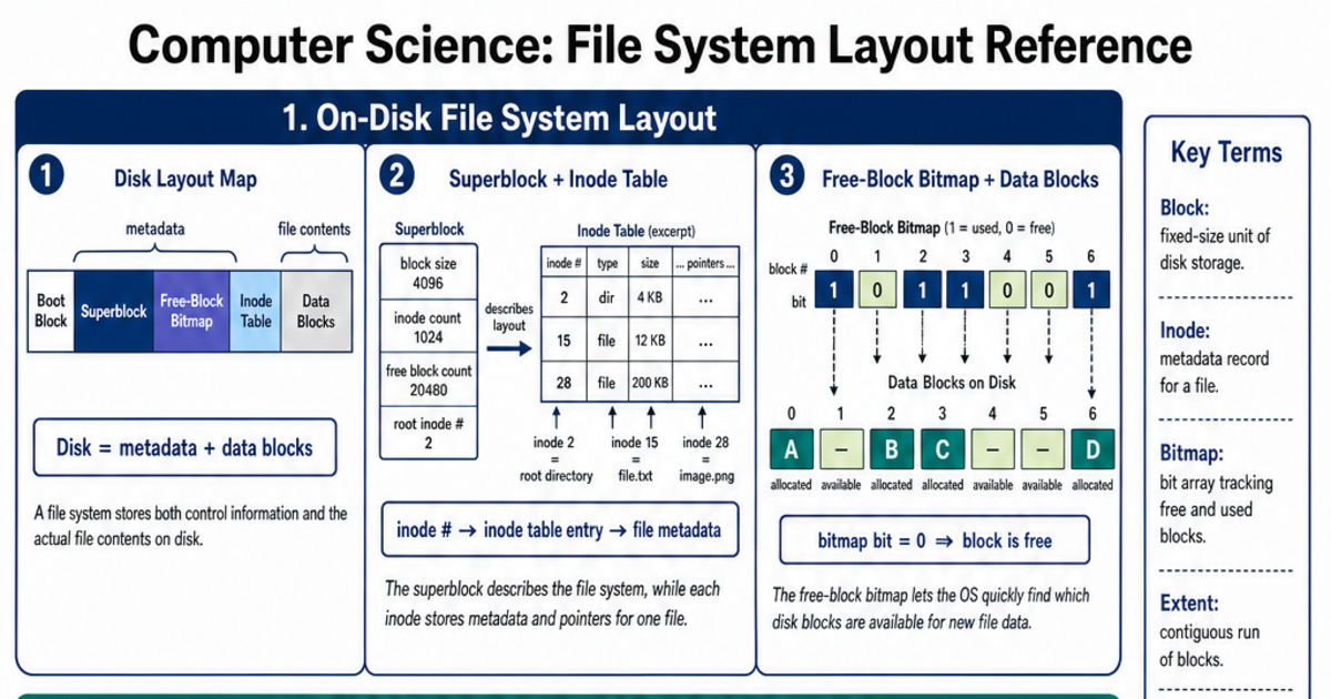 File System Layout Reference Cheat Sheet | LivePhysics™