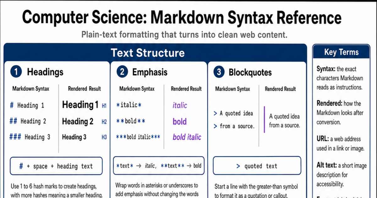 Markdown Syntax Reference Cheat Sheet | LivePhysics™