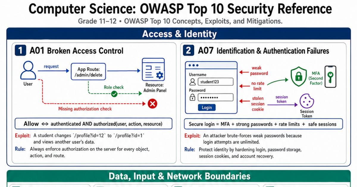 Reference Network Security OWASP Top 10 Security Reference Cheat Sheet | LivePhysics™