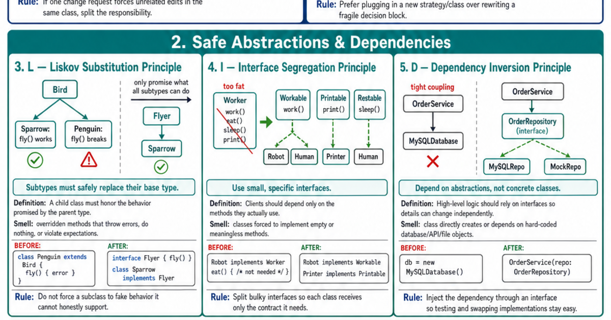 SOLID Principles Reference Cheat Sheet | LivePhysics™