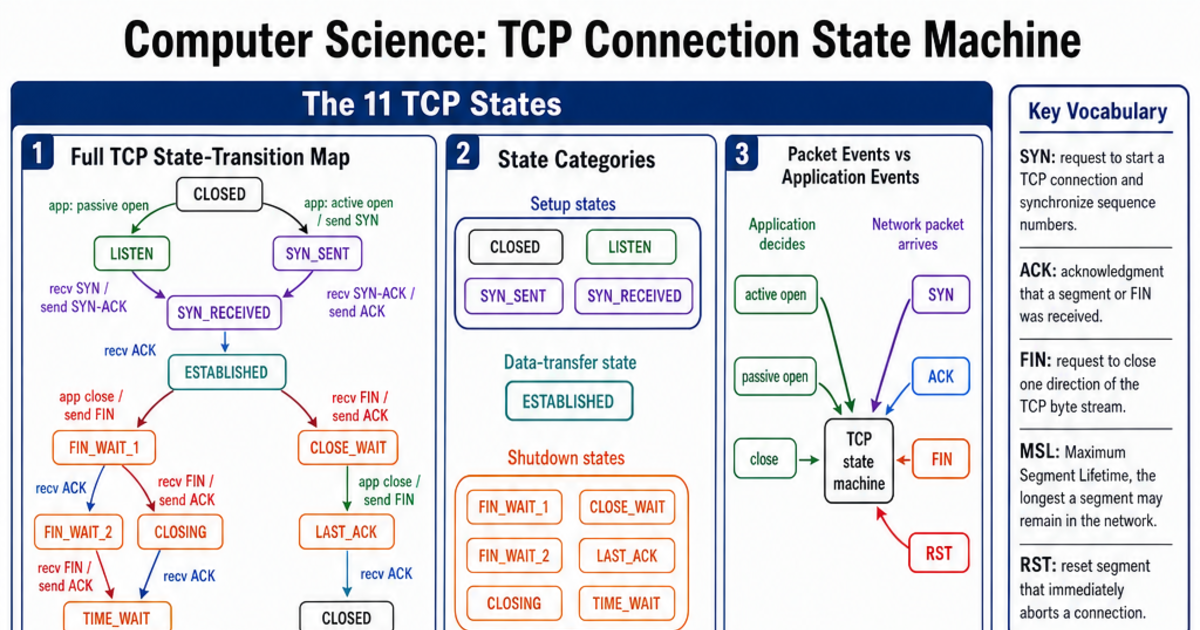 TCP Connection State Machine Cheat Sheet | LivePhysics™
