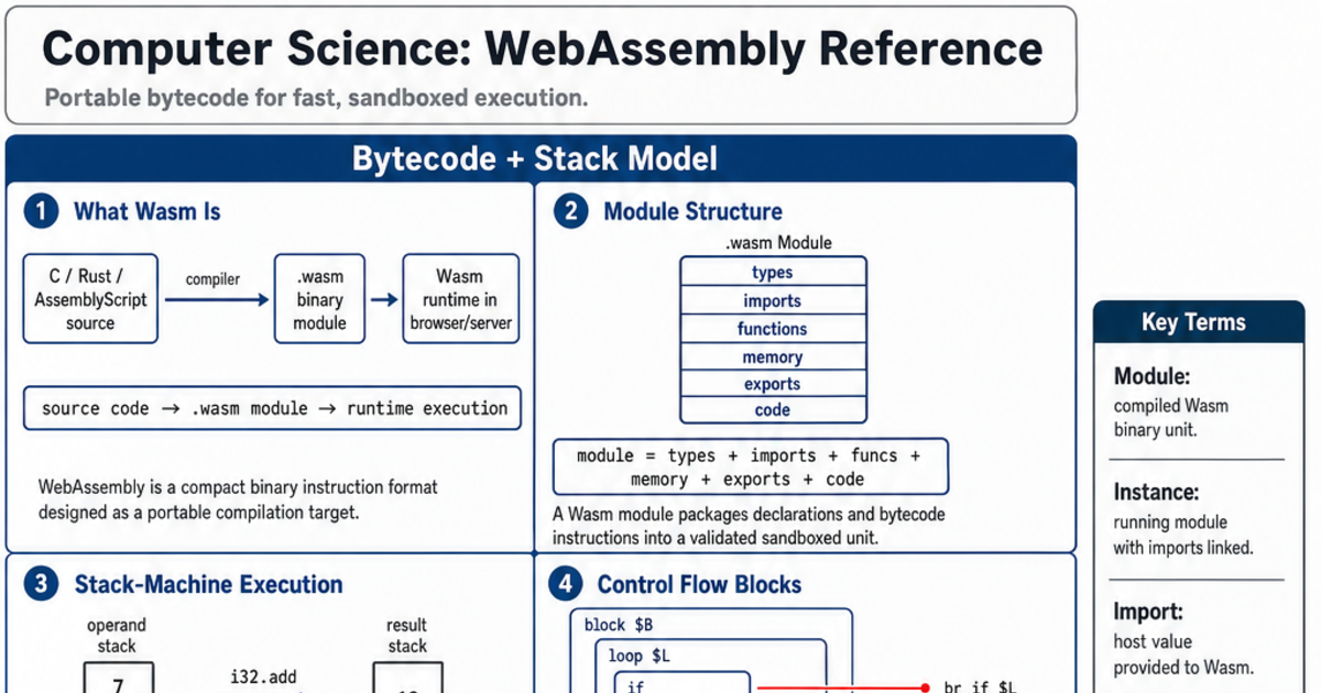 WebAssembly Reference Cheat Sheet | LivePhysics™