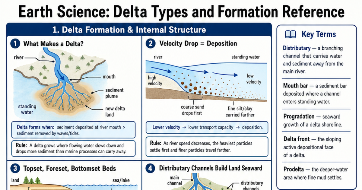 Delta Types and Formation Reference Cheat Sheet | LivePhysics™