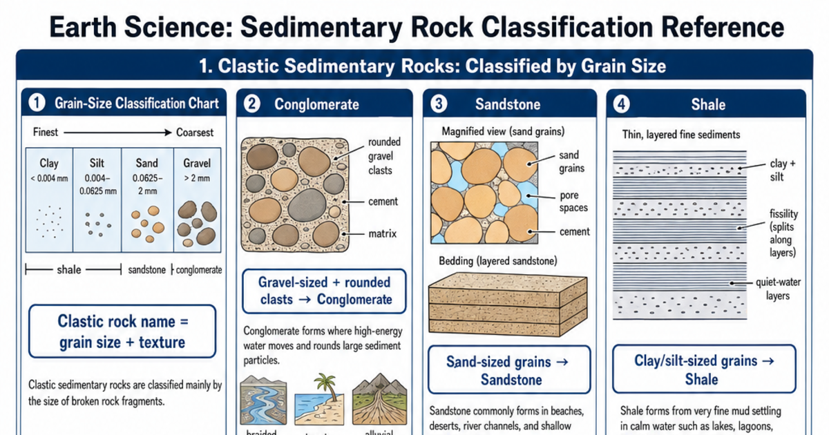 Sedimentary Rocks Classification Folk Sedimentary Rock Classification Reference Cheat Sheet | LivePhysics™