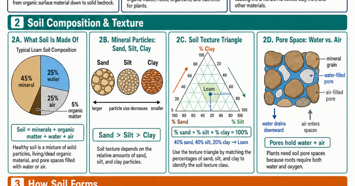 Soil Layers & Composition Cheat Sheet | LivePhysics™
