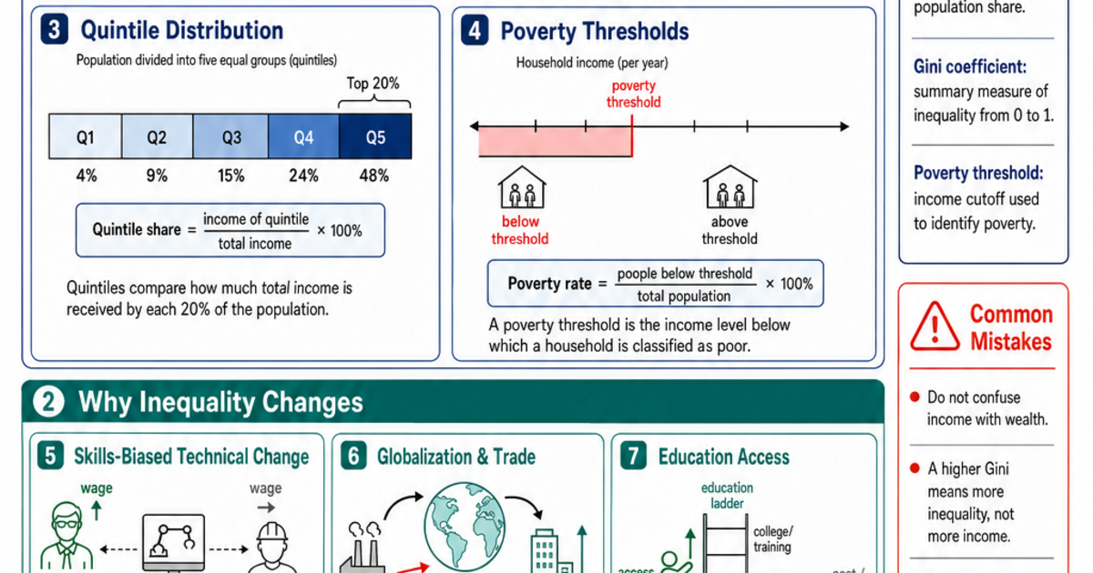 Income Inequality & Gini Coefficient Cheat Sheet | LivePhysics™