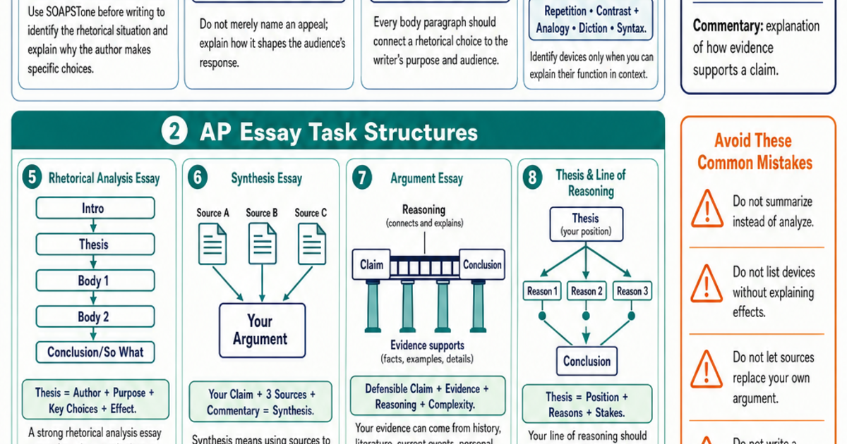 AP English Language & Composition Reference Cheat Sheet | LivePhysics™
