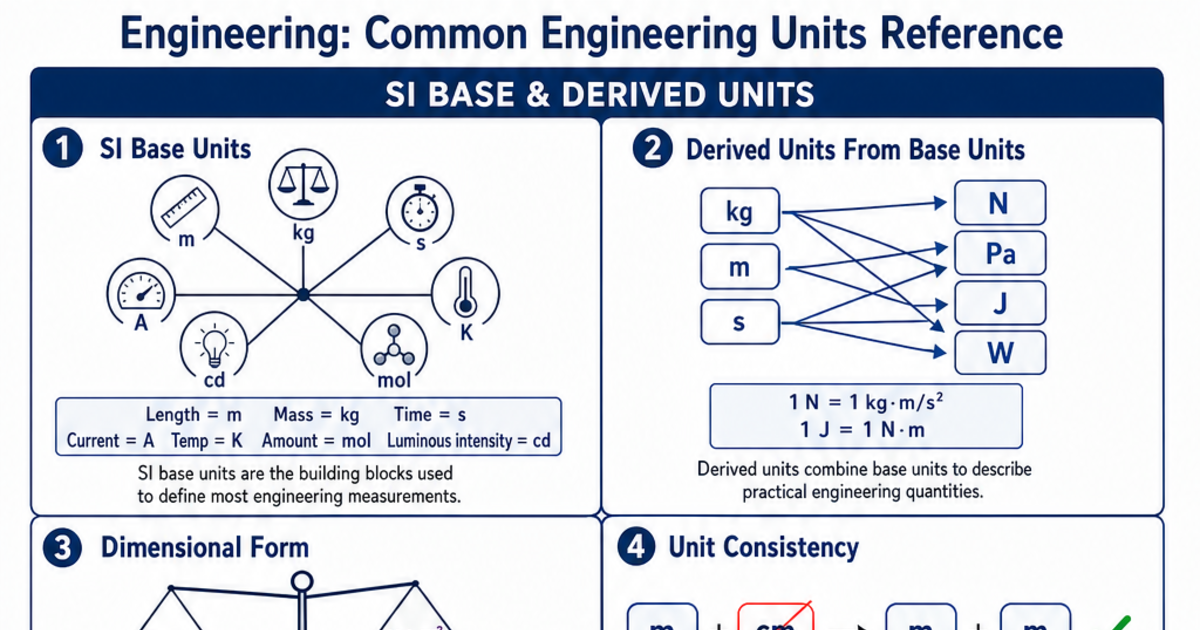 Unit Reference Common Engineering Units Reference Cheat Sheet | LivePhysics™