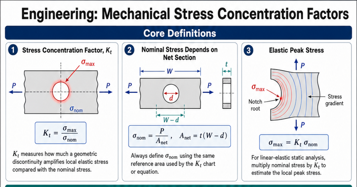 Mechanical Stress Concentration Factors Cheat Sheet | LivePhysics™