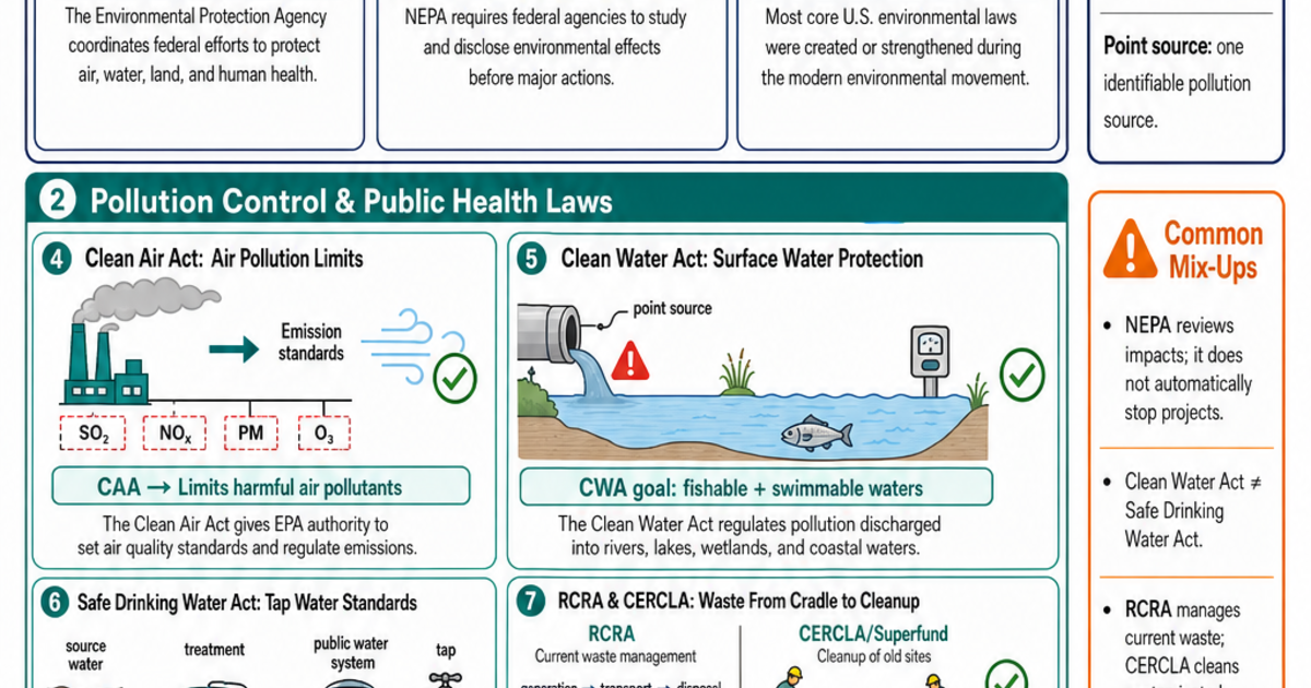 Environmental Laws & Policies Cheat Sheet | LivePhysics™