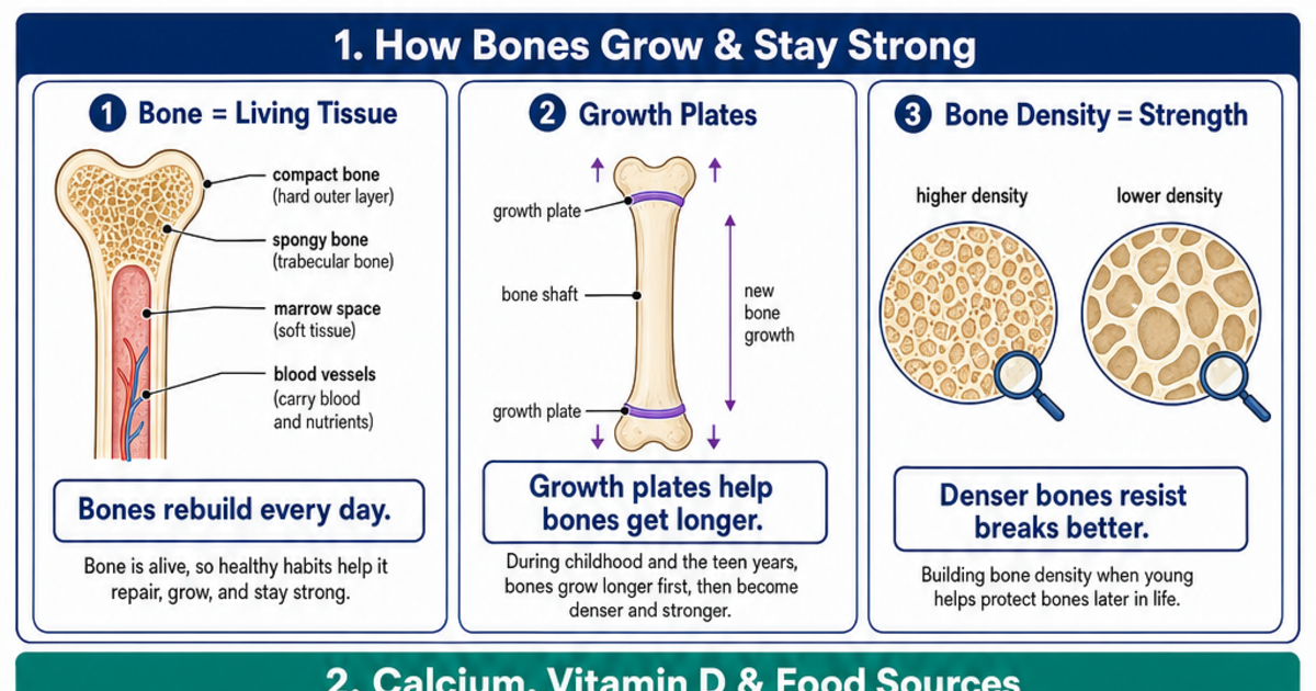 Bone Health & Calcium Cheat Sheet | LivePhysics™