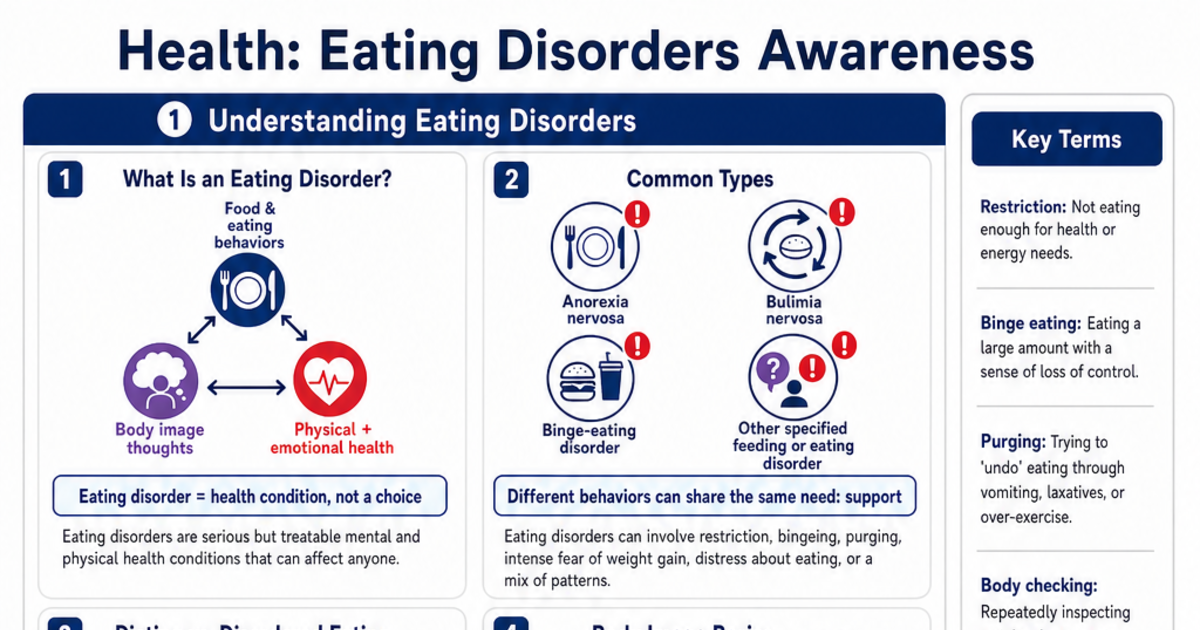 Eating Disorders Awareness Cheat Sheet | LivePhysics™
