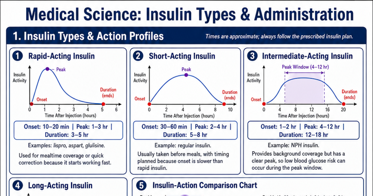 Insulin Types & Administration Cheat Sheet | LivePhysics™