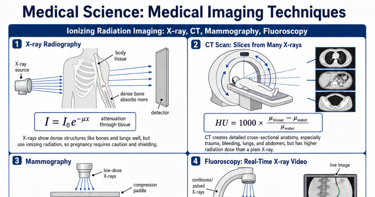 Medical Imaging Techniques Cheat Sheet | LivePhysics™