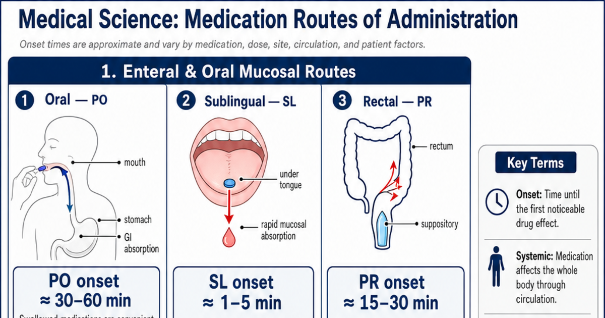 Medication Routes of Administration Cheat Sheet | LivePhysics™