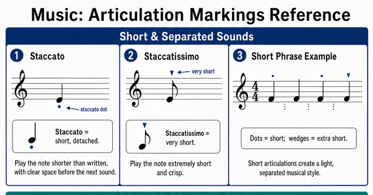 Articulation Markings Reference Cheat Sheet | LivePhysics™
