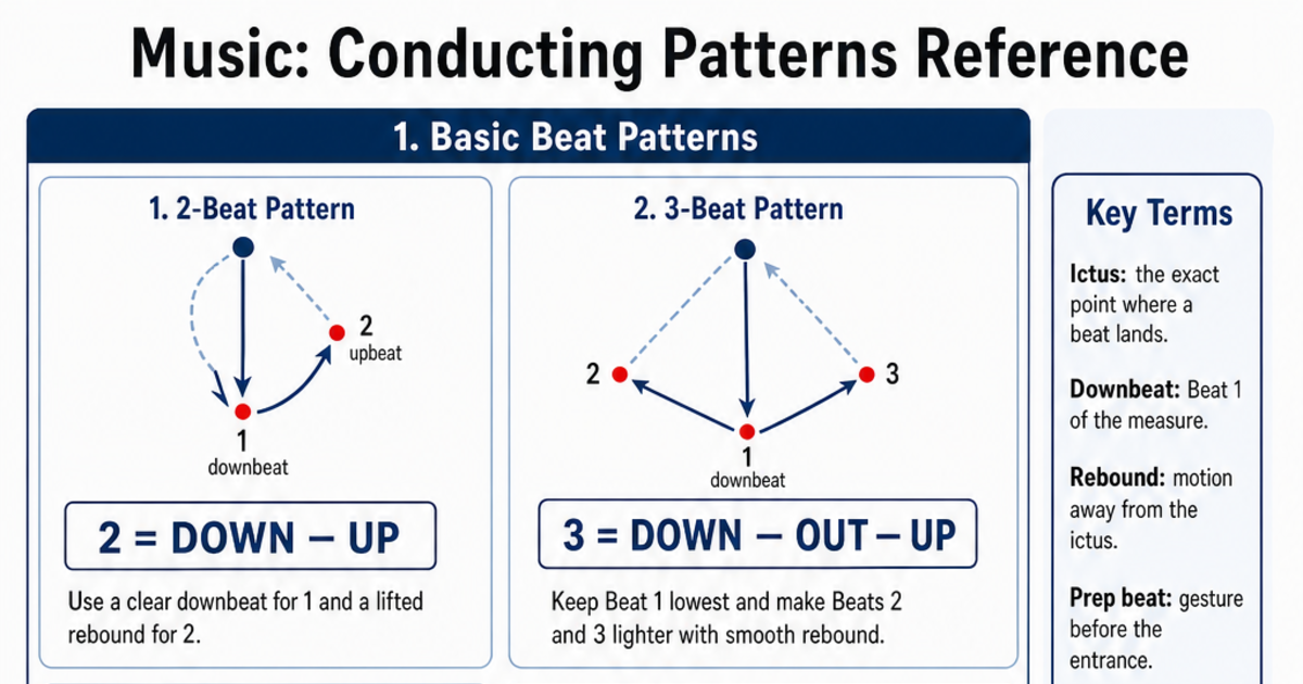 Conducting Patterns Reference Cheat Sheet | LivePhysics™