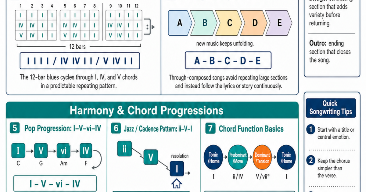Songwriting & Song Structure Cheat Sheet | LivePhysics™