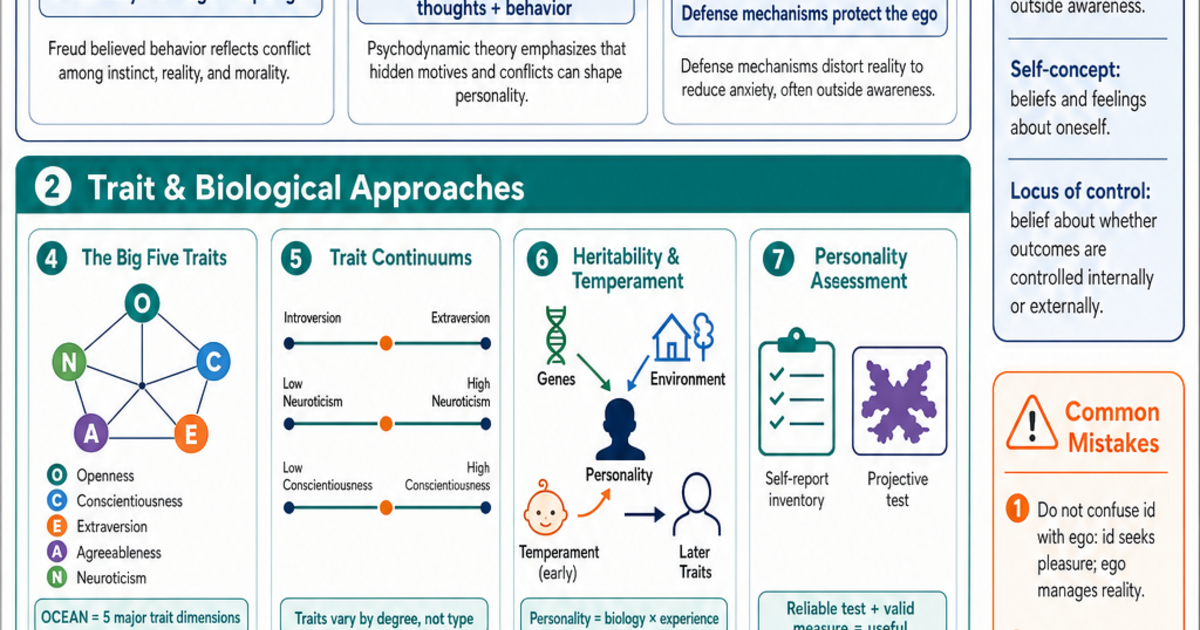 Personality Theories Cheat Sheet | LivePhysics™