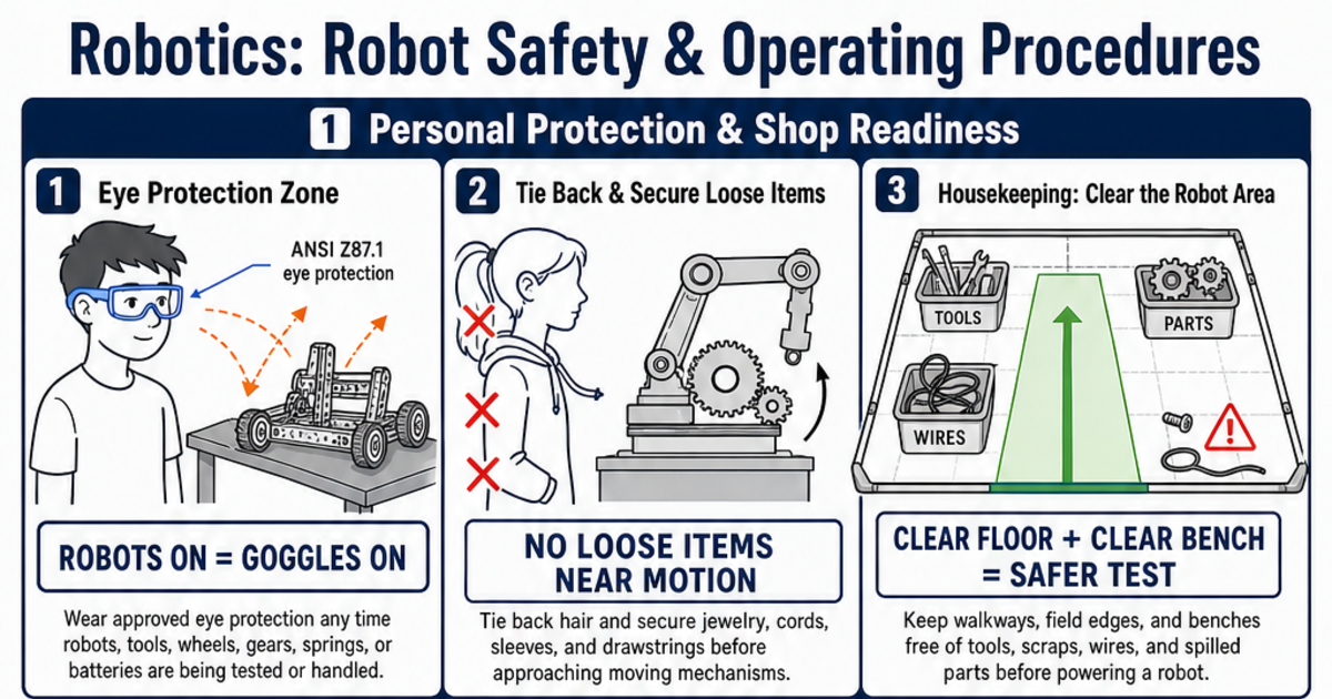 Robot Safety & Operating Procedures Cheat Sheet | LivePhysics™