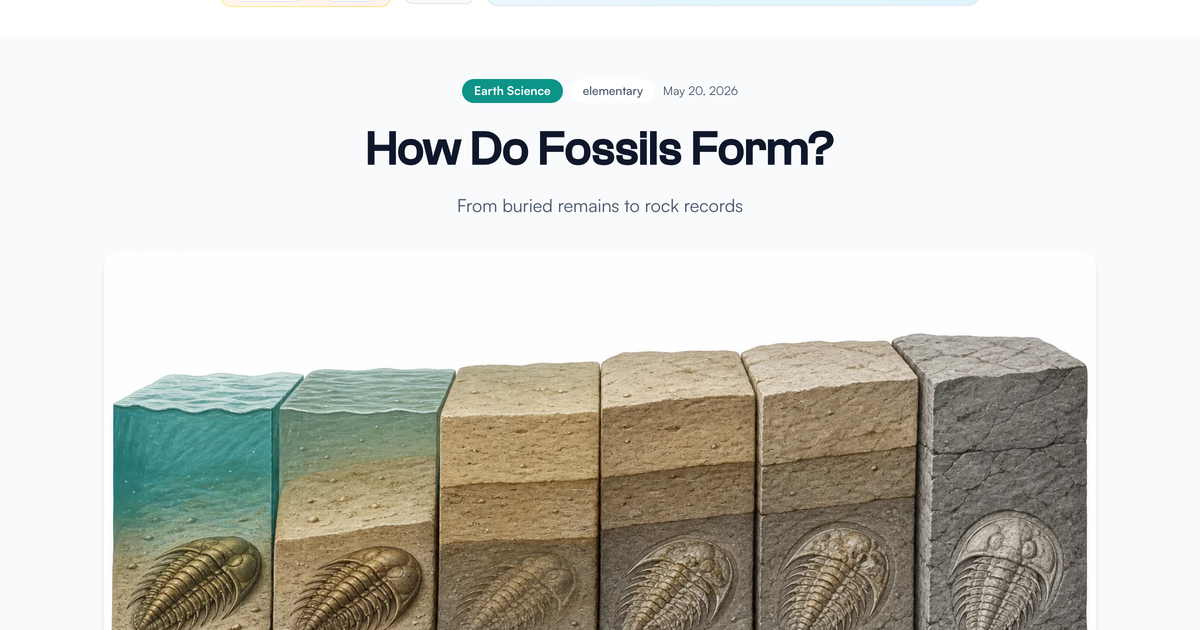 How Do Fossils Form? - LivePhysics