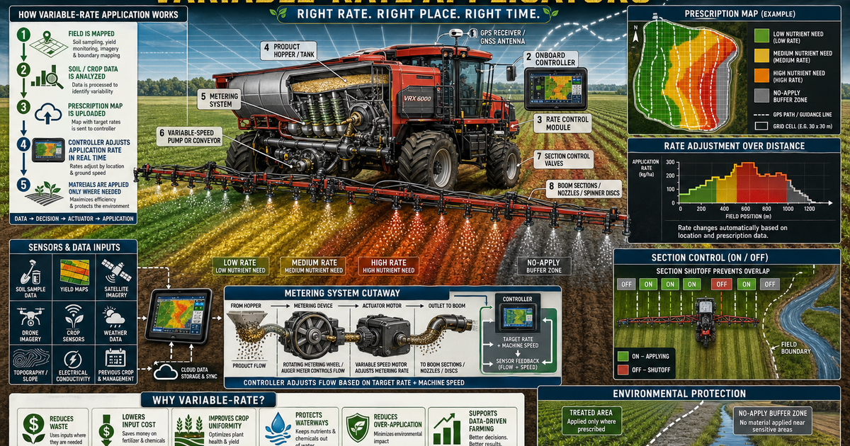 Agricultural Machines: Variable-Rate Applicators Infographic | LivePhysics™