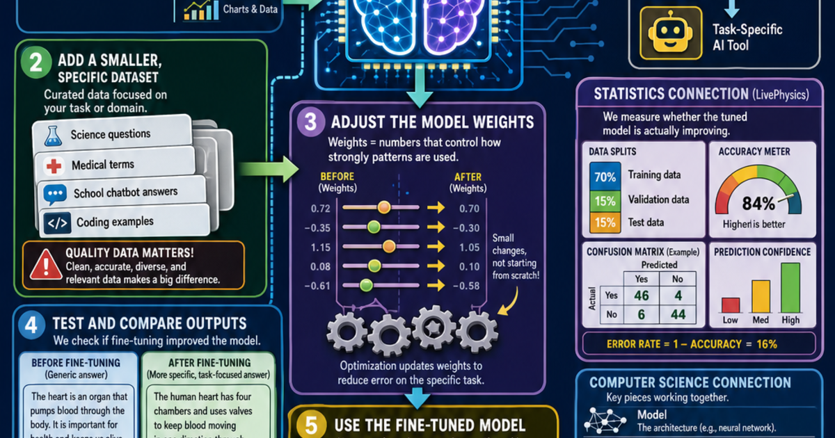 AI & Machine Learning: What Is Fine-Tuning Infographic | LivePhysics™