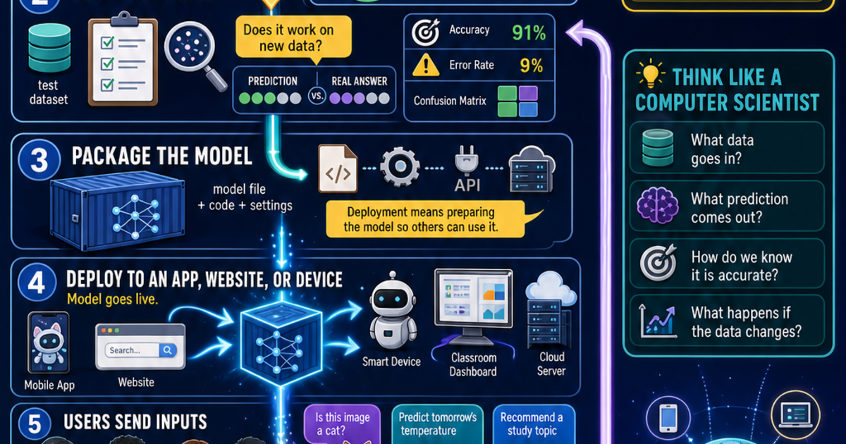 AI & Machine Learning: What Is Model Deployment Infographic | LivePhysics™