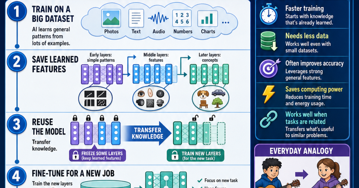 AI & Machine Learning: What Is Transfer Learning Infographic | LivePhysics™