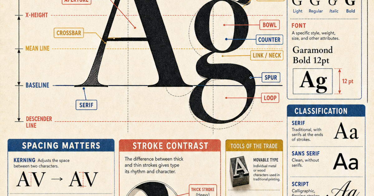Typography Anatomy Infographic | LivePhysics™