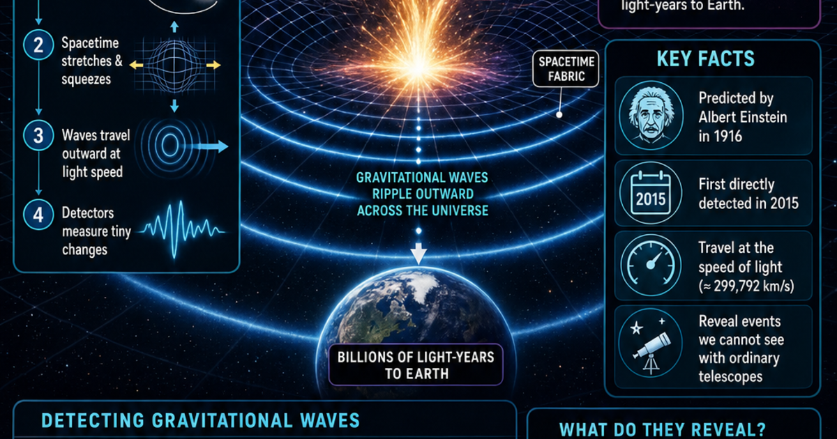 Astronomy: Gravitational Waves Infographic | LivePhysics™