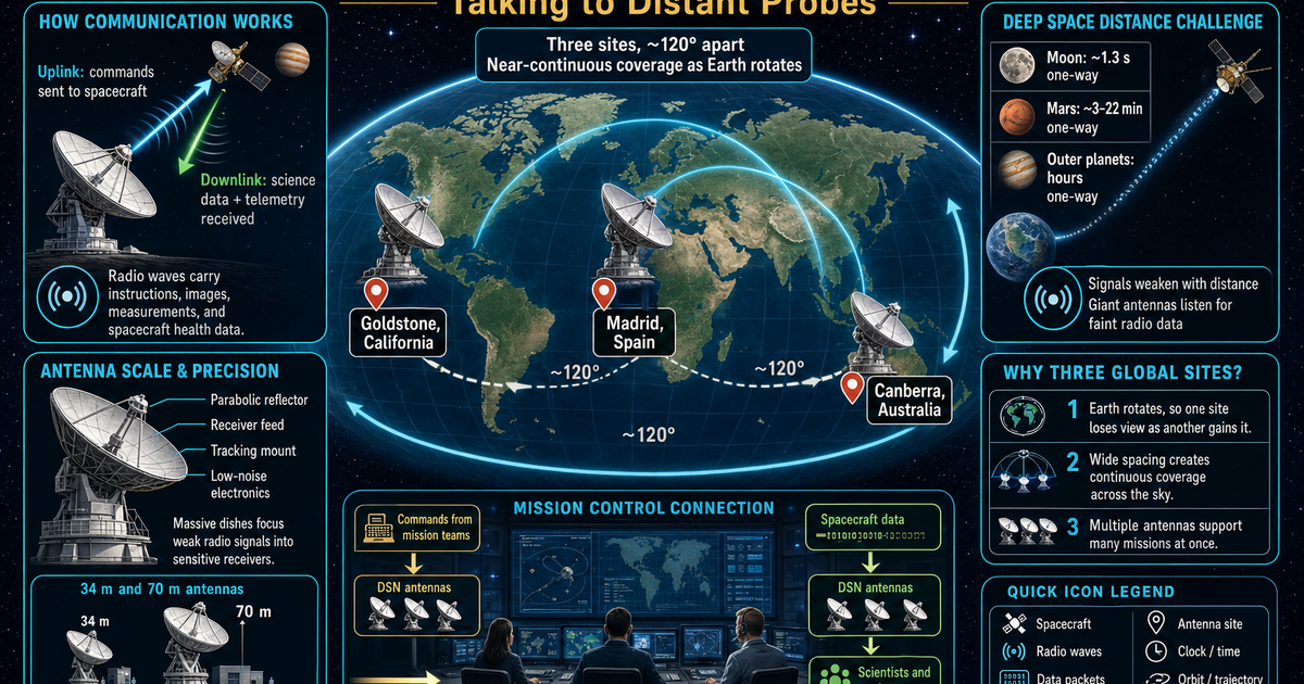 Astronautics: The Deep Space Network Infographic | LivePhysics™