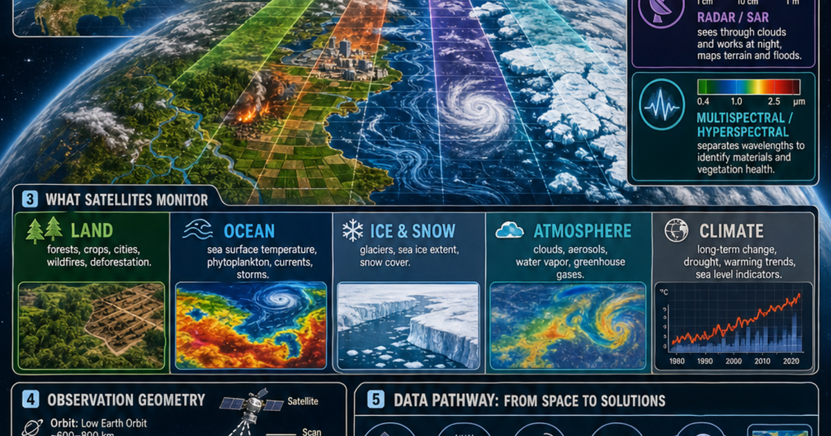 Astronautics: Earth Observation Satellites Infographic | LivePhysics™