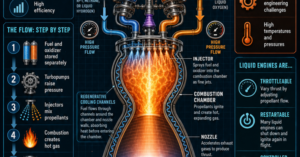 Propellents Astronautics: Liquid-Propellant Rocket Engines Infographic | LivePhysics™