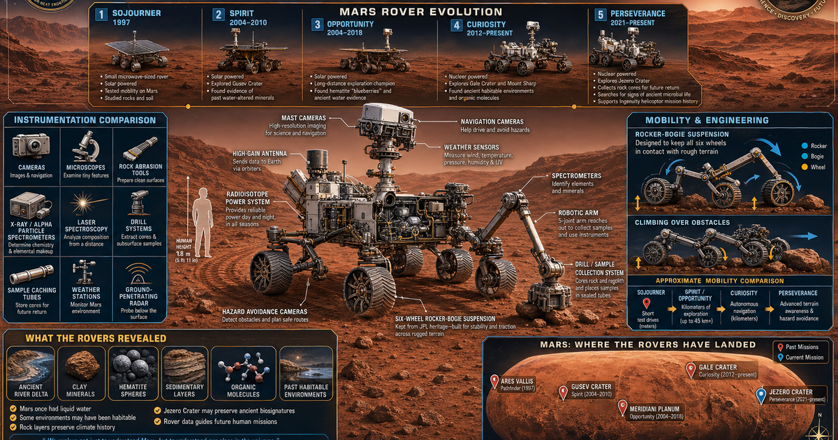 Astronautics: The Mars Rovers Infographic | LivePhysics™