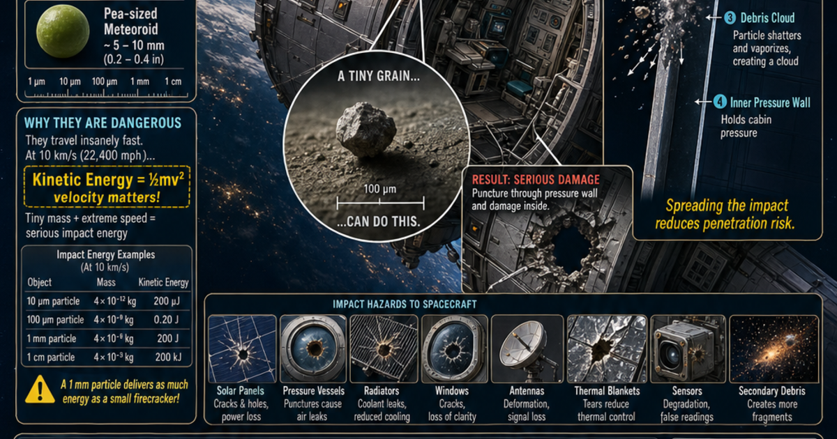 Micrometeroids Astronautics: Meteoroids and Micrometeoroids Infographic | LivePhysics™