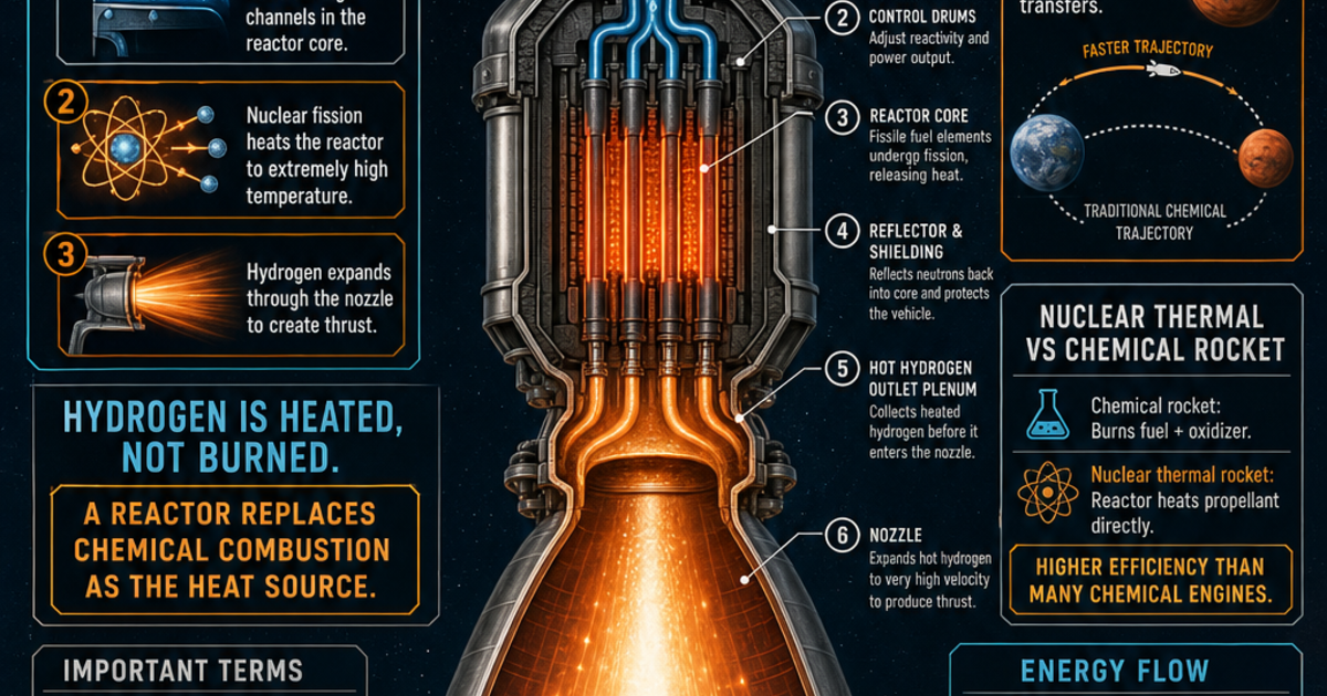 Astronautics: Nuclear Thermal Propulsion Infographic | LivePhysics™